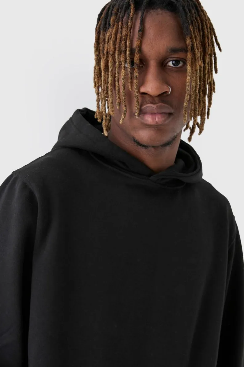 Best Sale boohooMAN Tall Dove Worldwide Regular Fit Hoodie black