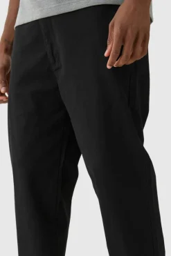 Best Sale boohooMAN Tall Fixed Waist Slim Cropped Chino Trouser black