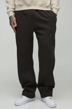 Flash Sale boohooMAN Tall 330GSM Basic Straight Fit Jogger chocolate