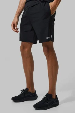 New boohooMAN Tall Man Active Lightweight Performance Regular Fit 5inch Shorts black