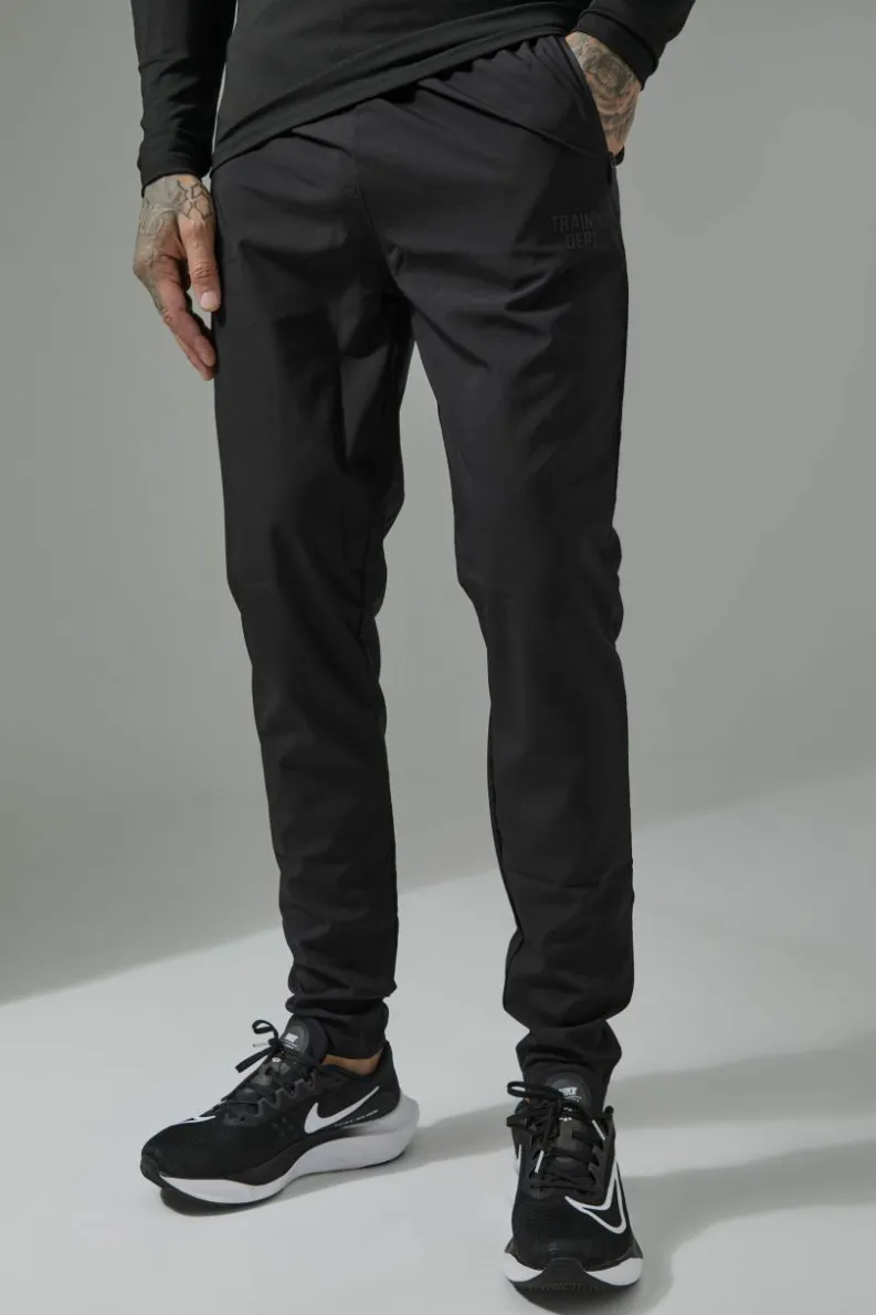 Best Sale boohooMAN Tall Man Active Training Dept Stretch Woven Jogger black