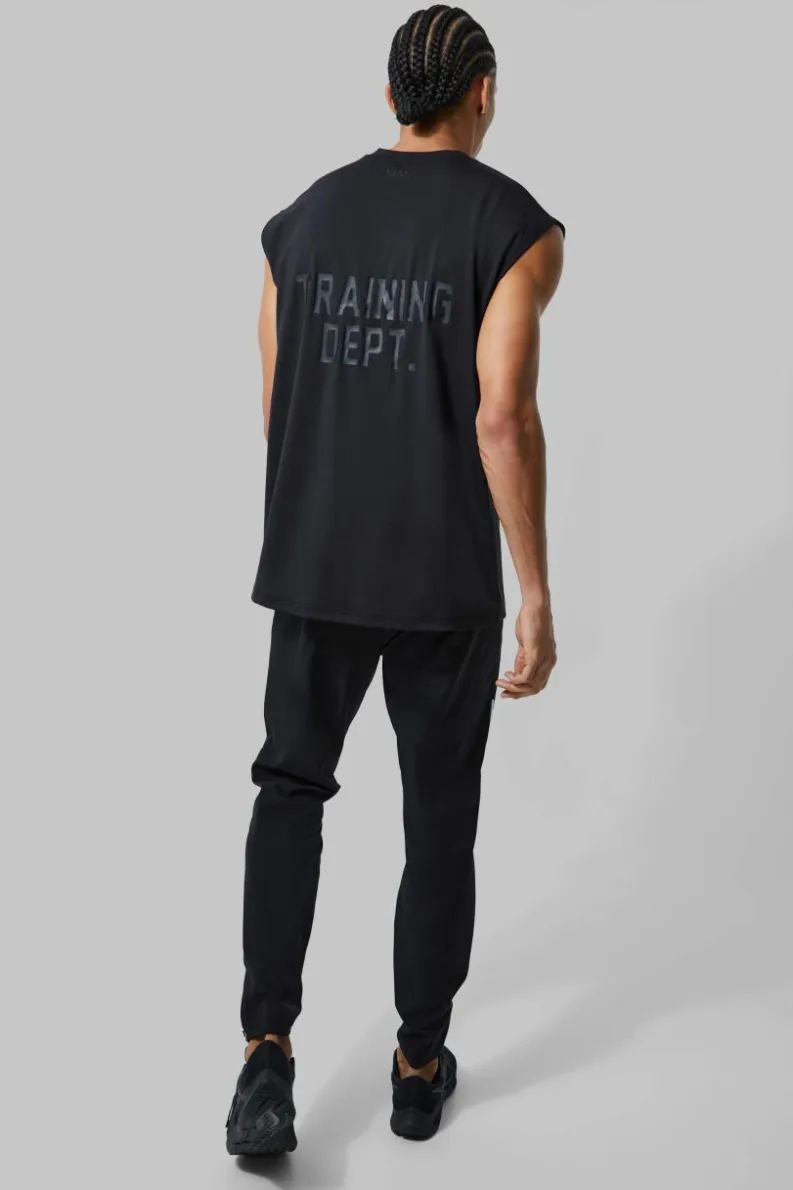 Outlet boohooMAN Tall Man Active Training Dept Oversized Tank black