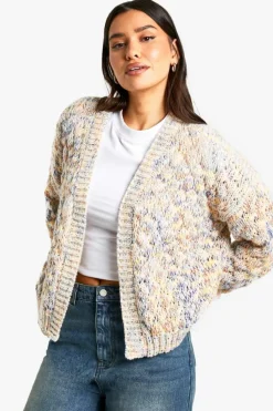 Hot boohoo Tall Bubble Knit Cardigan multi