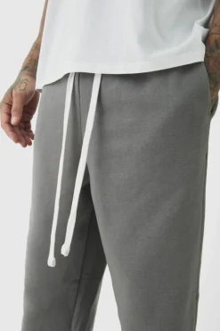 Outlet boohooMAN Tall Oversized Drop Crotch Jogger charcoal