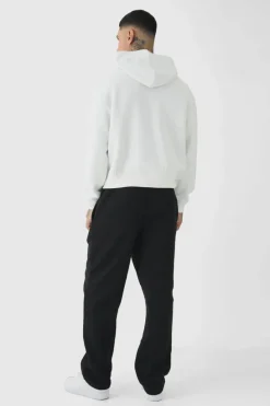 Shop boohooMAN Tall Oversized Drop Crotch Jogger black