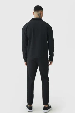 Clearance boohooMAN Tall Pleated Cargo Overshirt black