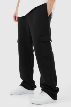 Cheap boohooMAN Tall Relaxed Fit Cargo Jogger black