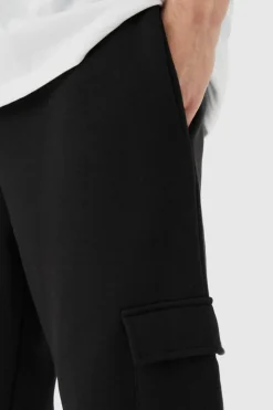Cheap boohooMAN Tall Relaxed Fit Cargo Jogger black