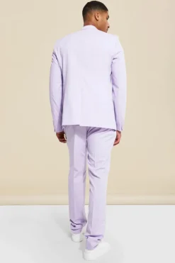 Hot boohooMAN Tall Single Breasted Slim Suit Jacket lilac