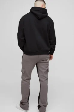 Best boohooMAN Tall Slim Gusset Jogger Official Cargo Jogger charcoal
