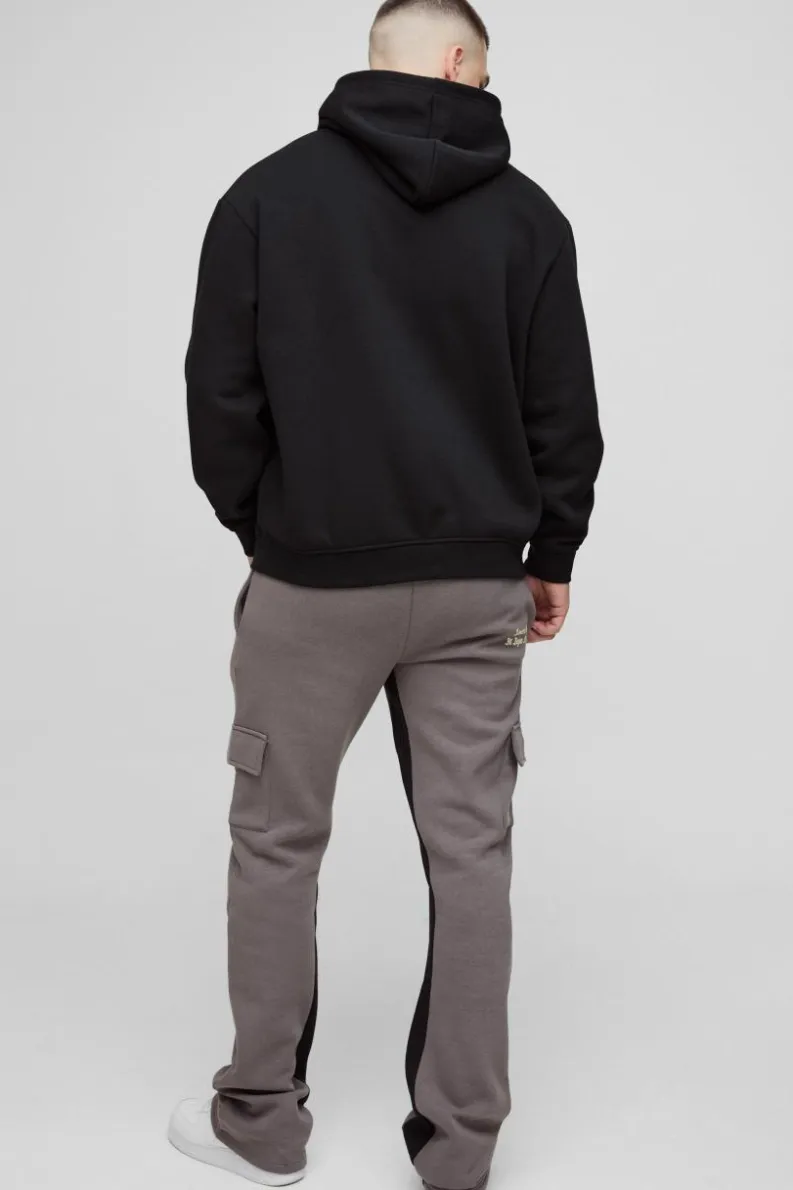 Best boohooMAN Tall Slim Gusset Jogger Official Cargo Jogger charcoal