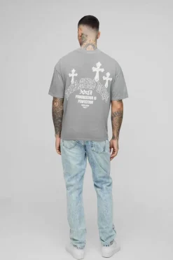 Best Sale boohooMAN Tall Slim Rigid Jeans light blue