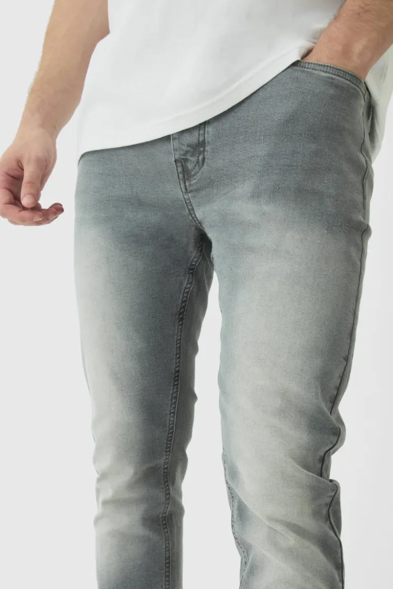 Flash Sale boohooMAN Tall Slim Rigid Jeans mid grey