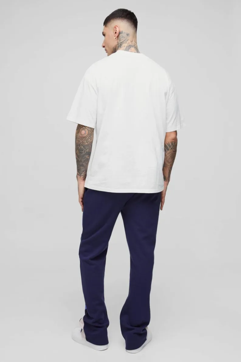 Best Sale boohooMAN Tall Star Gusset Jogger navy