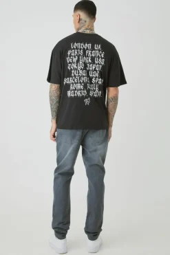 Flash Sale boohooMAN Tall Straight Leg Jeans mid grey