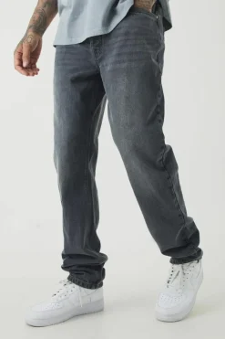 Flash Sale boohooMAN Tall Straight Rigid Jeans mid grey