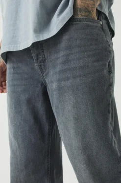 Flash Sale boohooMAN Tall Straight Rigid Jeans mid grey