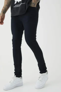 Flash Sale boohooMAN Tall Super Skinny Stretch Jeans true black