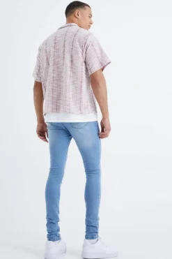 Best boohooMAN Tall Super Skinny Stretch Jeans light blue