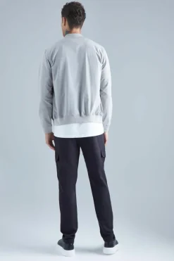 Cheap boohooMAN Technical Stretch Smart Bomber Jacket grey