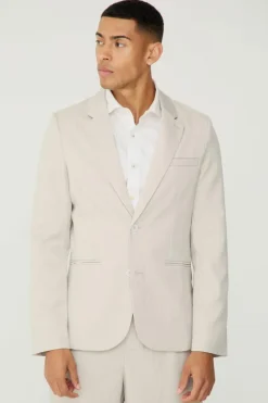 Sale boohoo Textured Mix & Match Suit Set in stone