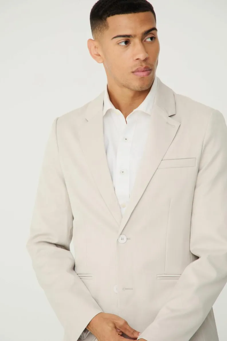 Sale boohoo Textured Mix & Match Suit Set in stone