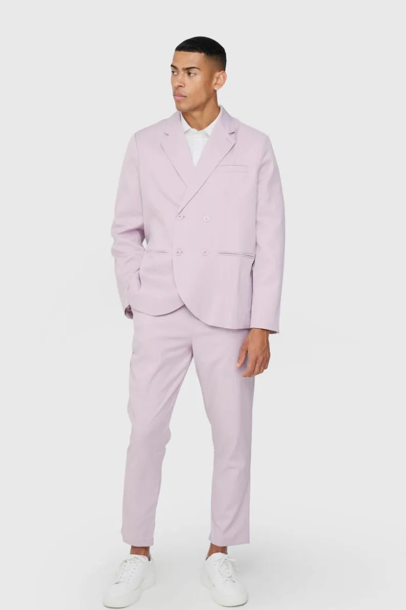 Discount boohoo Textured Suit Set in lilac
