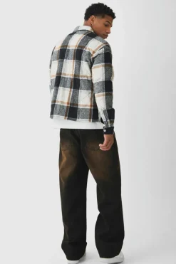 Sale boohoo Tinted Denim Set brown