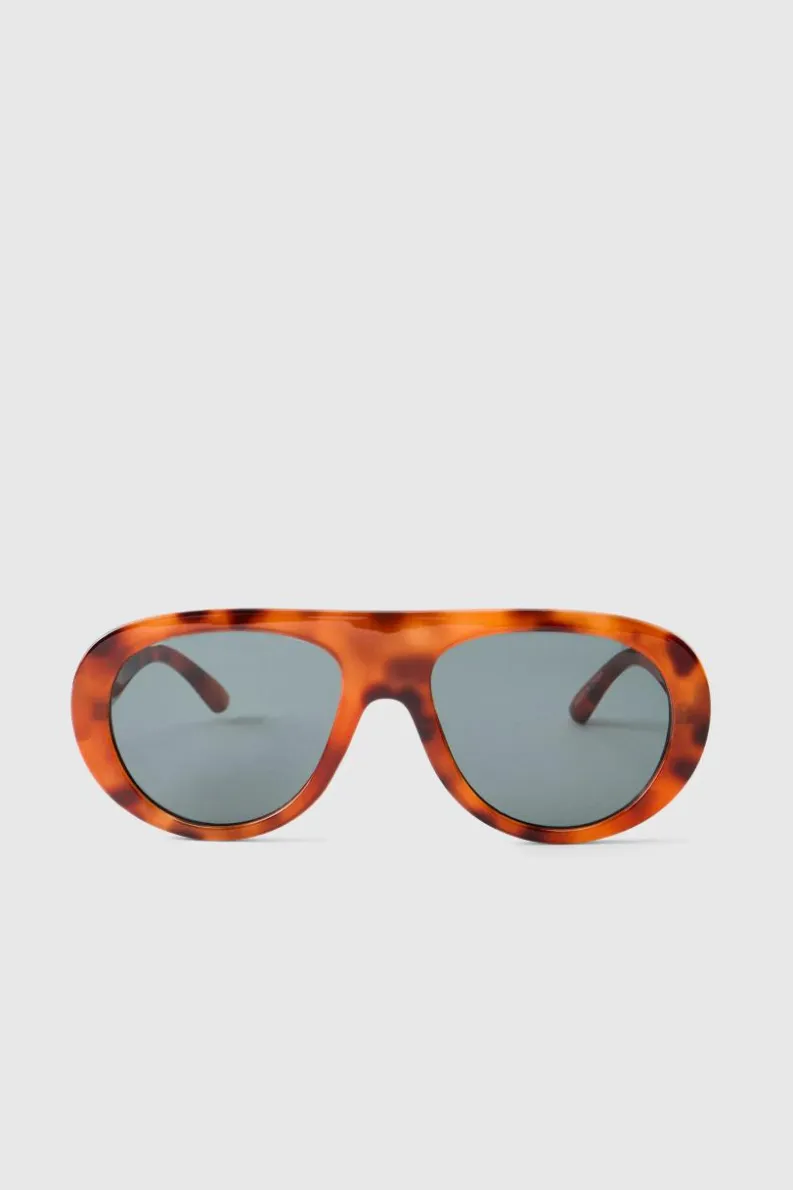 Outlet boohooMAN Tortoise Retro Sunglasses brown