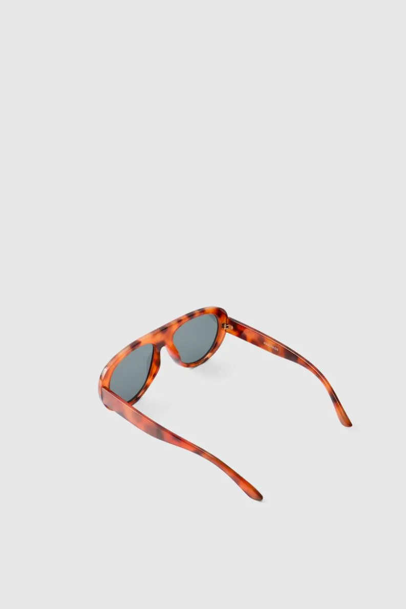 Outlet boohooMAN Tortoise Retro Sunglasses brown
