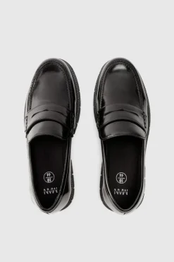 Discount boohooMAN Track Sole Loafer black