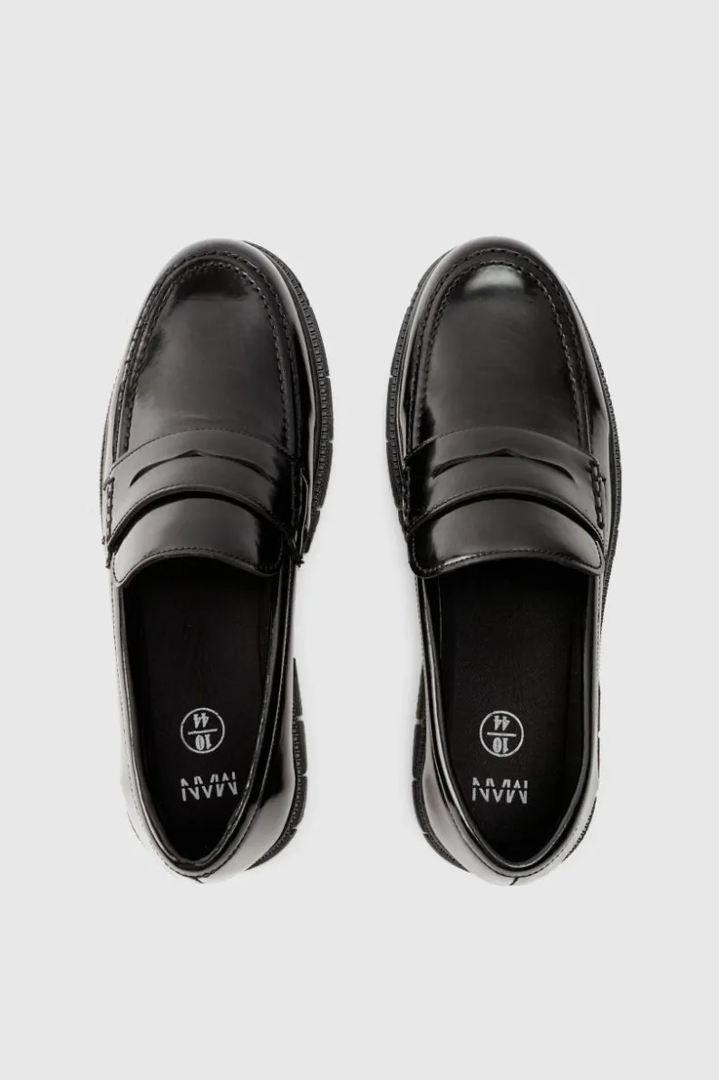 Discount boohooMAN Track Sole Loafer black