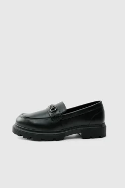 Best Sale boohooMAN Track Sole Snaffle Loafer black