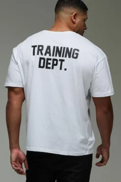 Cheap boohooMAN Training Dept Oversized T-shirt white