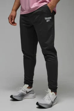 New boohooMAN Training Dept Performance Slim Fit Stretch Joggers charcoal