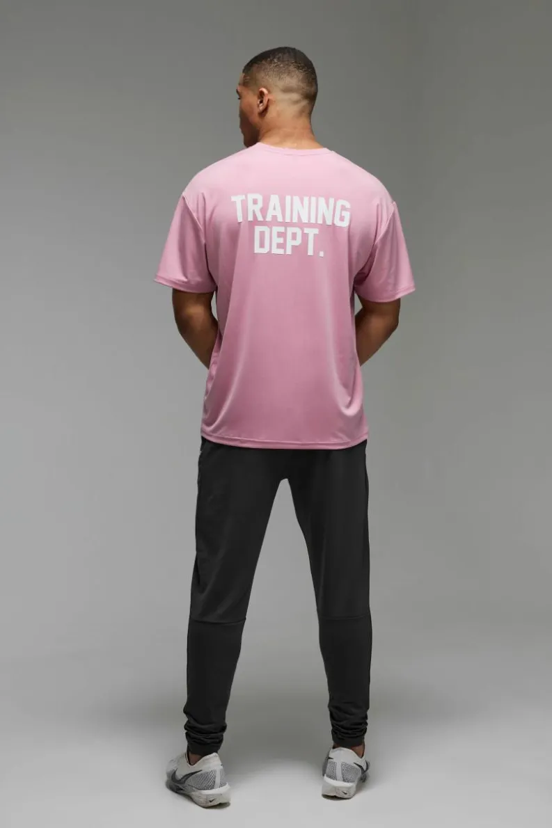New boohooMAN Training Dept Performance Slim Fit Stretch Joggers charcoal