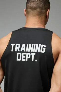 Outlet boohooMAN Training Dept Performance Tank black