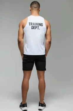 Best boohooMAN Training Dept Performance Tank white