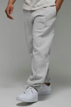 Hot boohooMAN Training Dept Pin Tuck Oversized Jogger grey