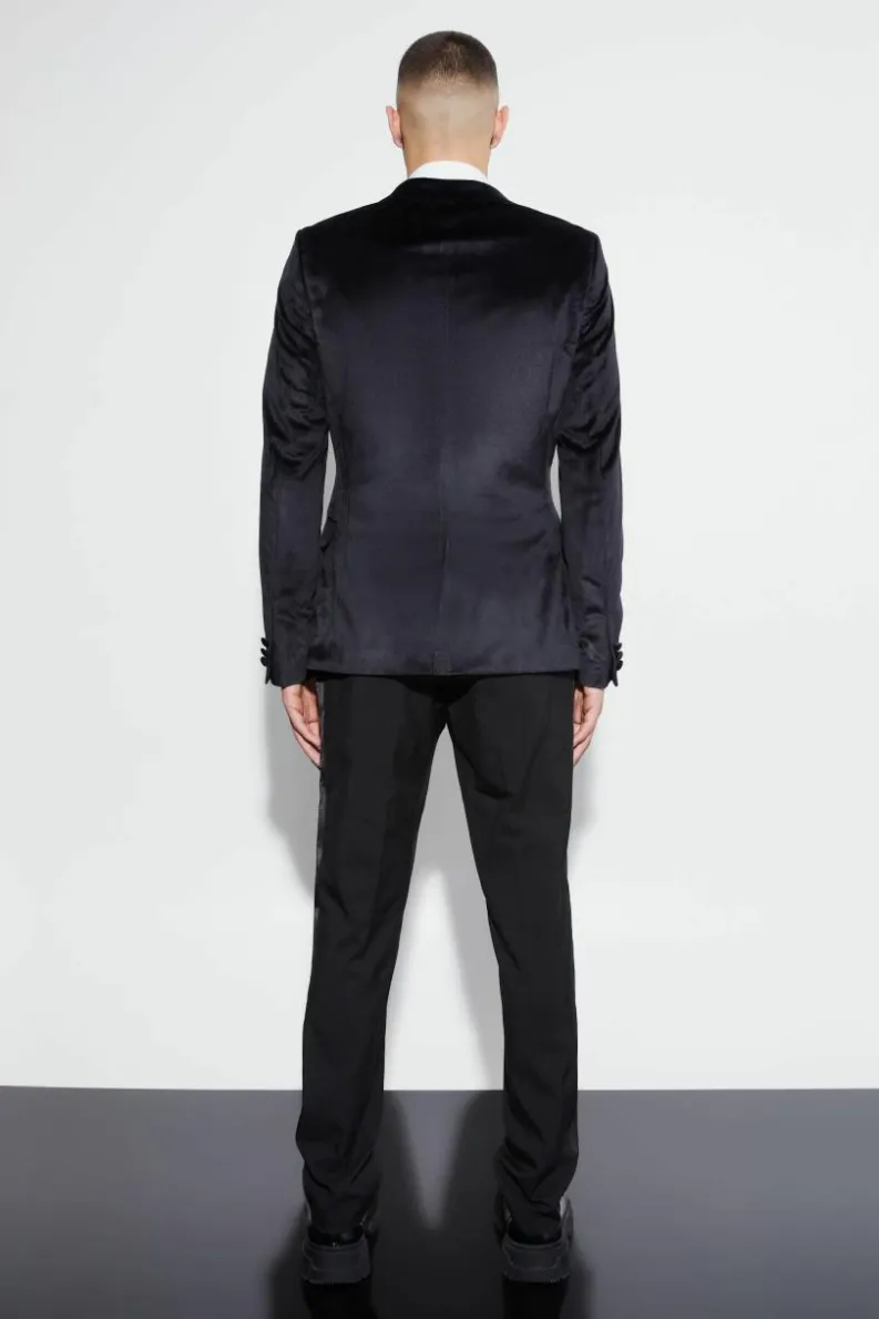 Discount boohoo Velour Suit black