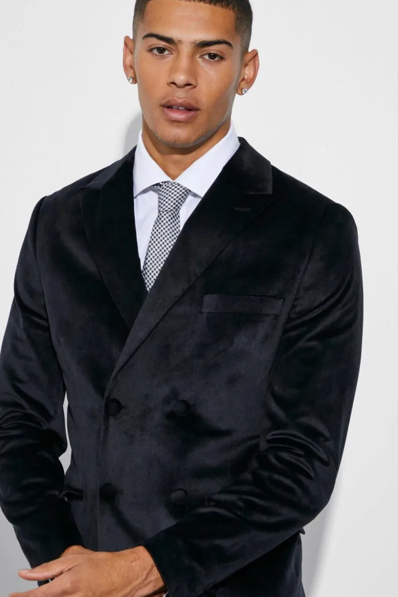 Discount boohoo Velour Suit black