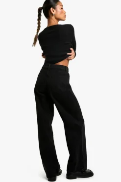 Hot boohoo Boyfriend Jean washed black