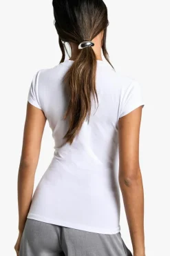 Clearance boohoo Basic Cotton Cropped Baby T-shirt white