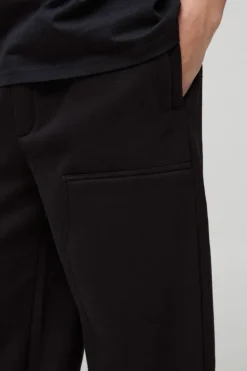 New boohooMAN Wide Leg Carpenter Jogger black