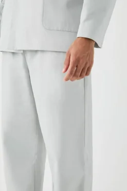 Flash Sale boohooMAN Wide Leg Elasticated Waistband Linen Joggers In grey