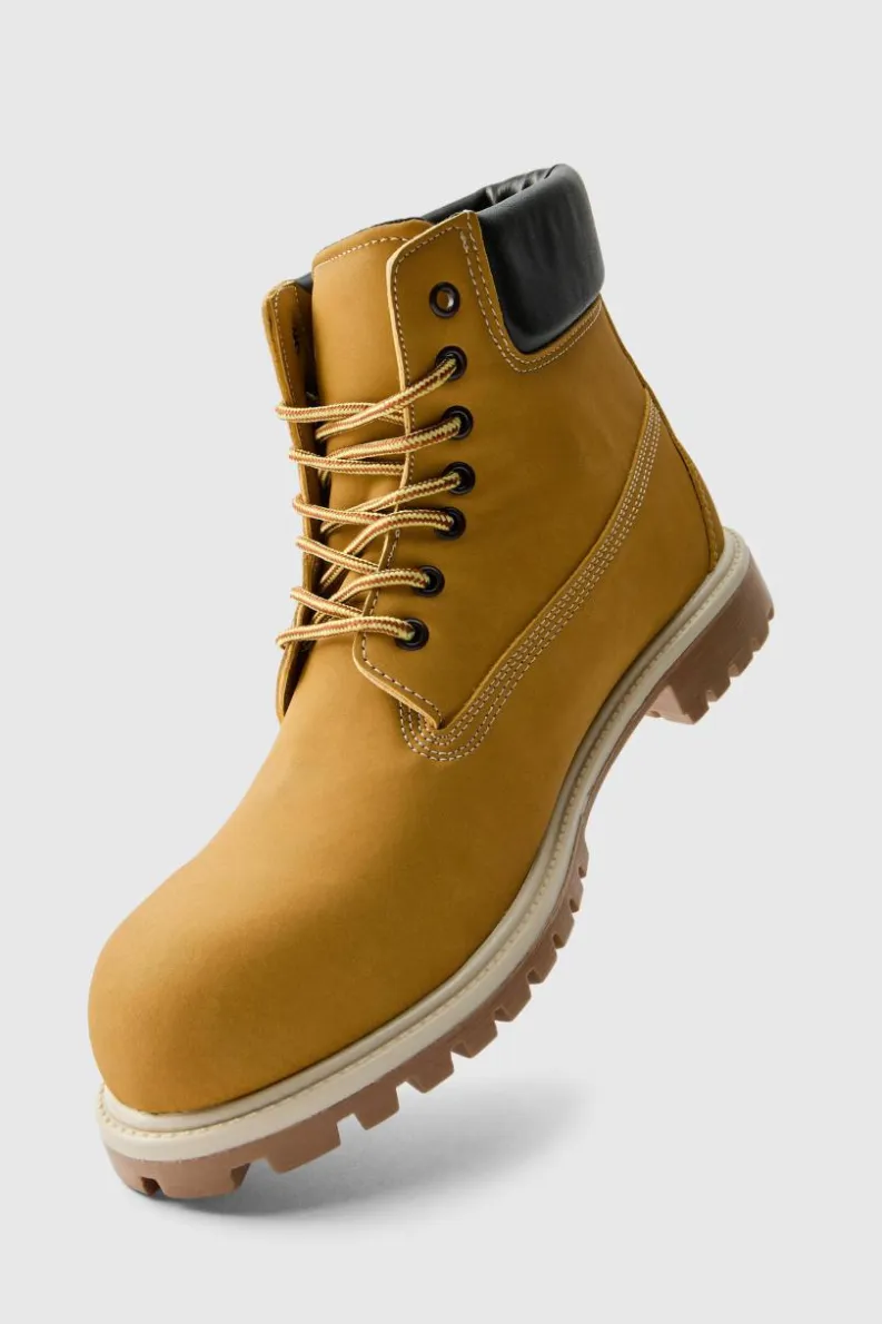 Store boohooMAN Worker Boot tan
