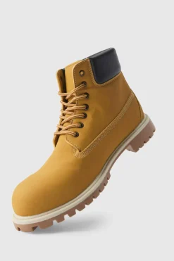 Sale boohooMAN Worker Boots tan
