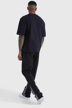 Clearance boohooMAN Worldwide Contrast Stitch Gusset Jogger black