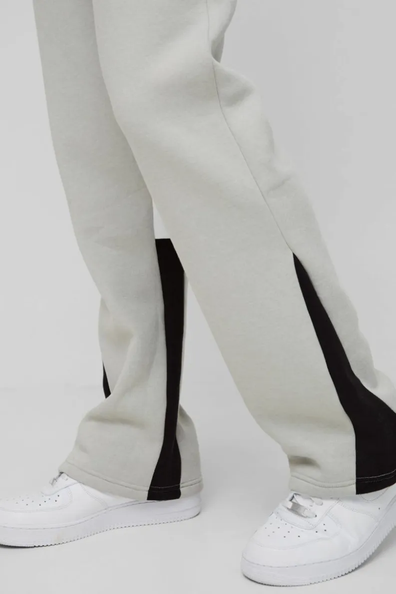 Cheap boohooMAN Worldwide Embroidered Contrast Stitch Gusset Jogger light grey