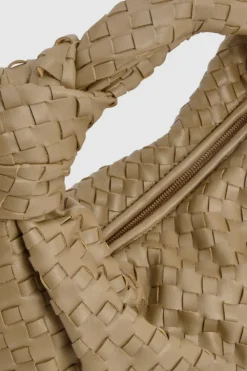 Hot boohoo Woven Knot Handle Bag khaki